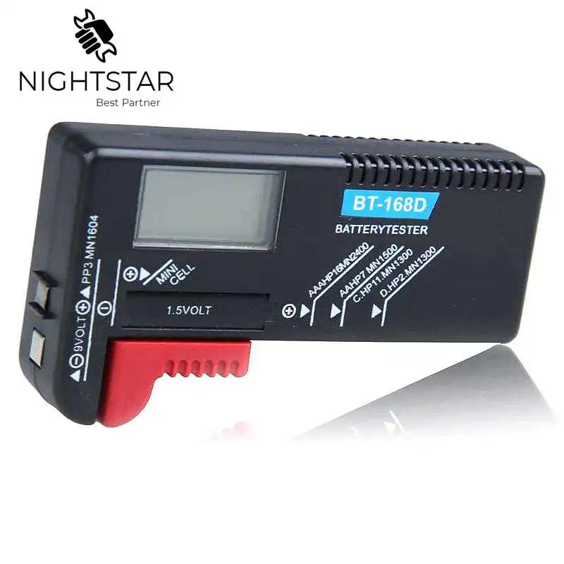 Портативный цифровой тестер батареи черный измеритель мощности функций|battery