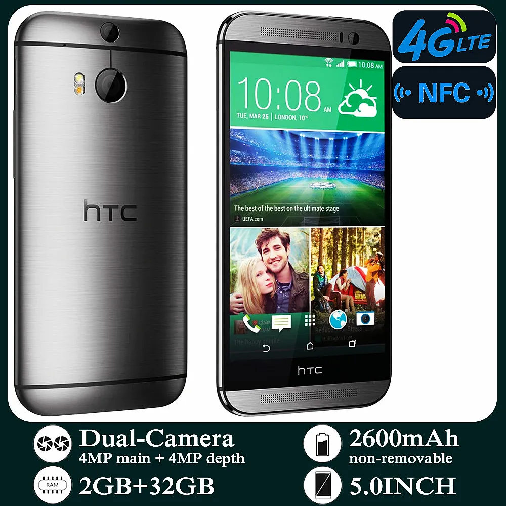 Смартфон HTC M8 4G-lte разблокированный экран 5 0 дюйма Android 2 Гб ОЗУ 32 ПЗУ 1080P 1080x1920