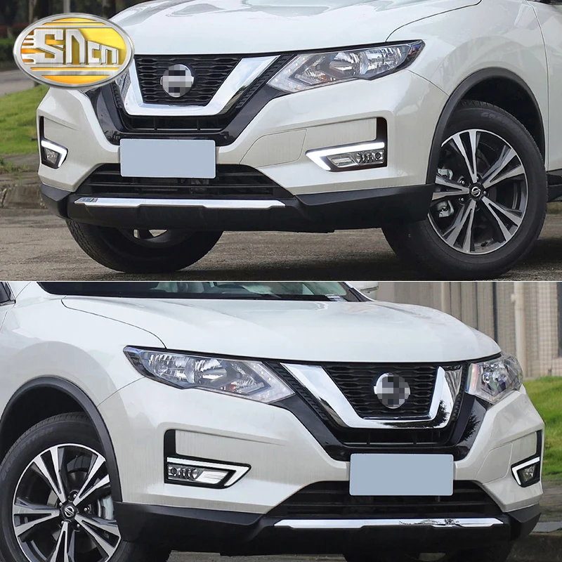 SNCN 2 шт. светодиодный фонарь дневного света для Nissan X-trail T32 Xtrail Водонепроницаемый ABS 12 В автомобиля DRL Противотуманные фары украшения