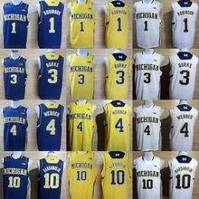 Michigan Wolverines 1 Glenn Robinson 3 Trey Burke 10 Tim Hardaway Jr. 4 Chirs Webber Трикотажные изделия Размер S-XXL