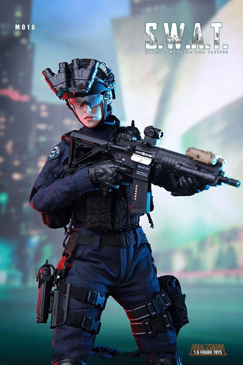 1/6 масштаб Коллекционная полный набор женский Solider Mini Times игрушки SWAT M016 фигурка модель для фанатов праздничные подарки