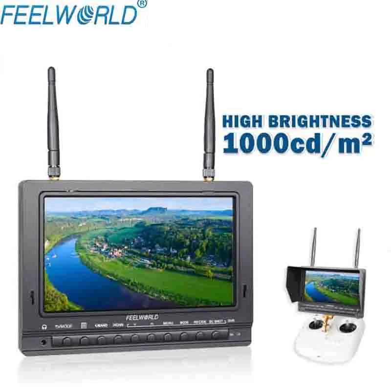 FEELWORLD PVR733 7 Inch High Brightness 1000nit Sun Readable FPV Monitor Built-in Battery Dual 5.8G 32CH Receiver DVR | Электроника