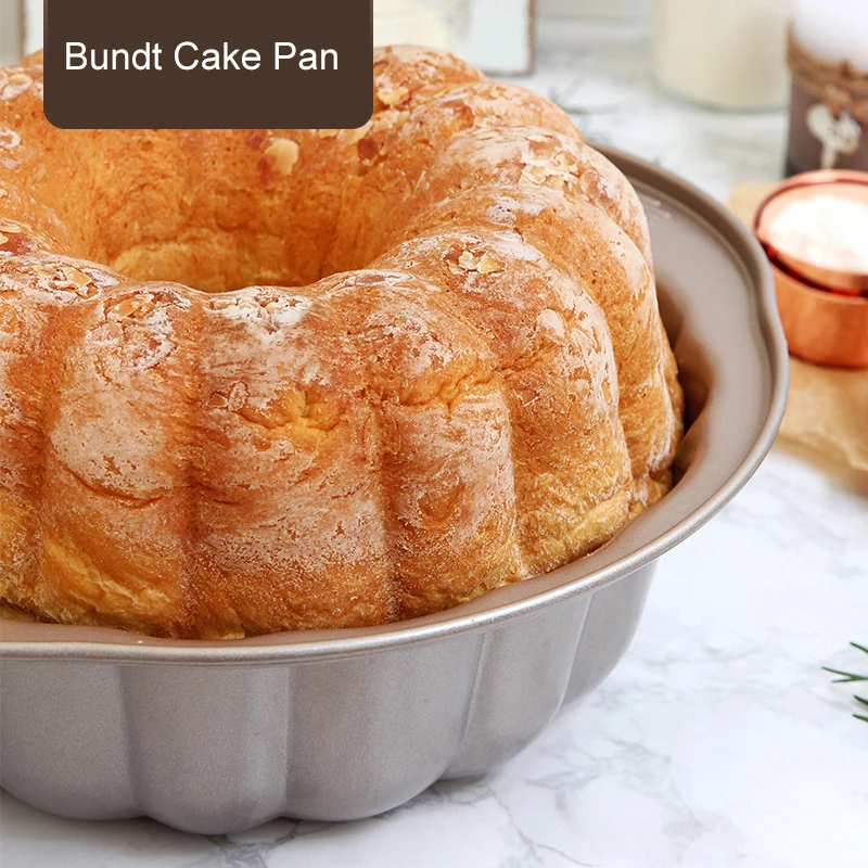 MyLifeUNIT Bundt Cake Pan 10-Inch Carbon Steel Non-Stick Pumpkin-Shaped Bakeware with Handles for Oven Baking MyLifeUNIT Bundt Cake Pan 10-Inch Carbon Steel Non-Stick Pumpkin-Shaped Bakeware with Handles for Oven Baking