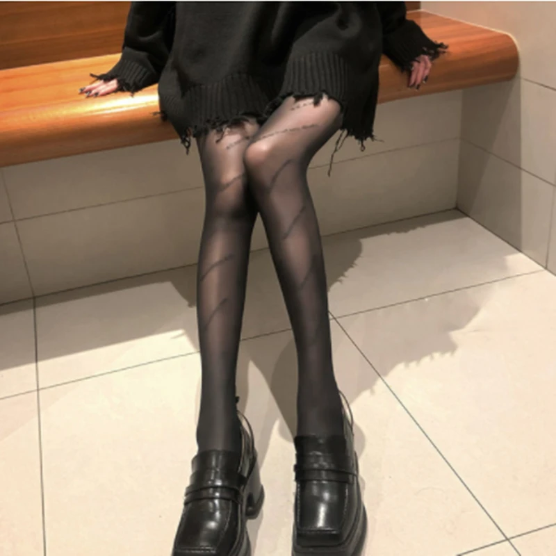 cotton socks for women 2021 Hot Women's Stockings High-end Letter Black Stockings Spring, Autumn And Summer Thin Style with Sexy Luxury Black Pantyhose ugg socks