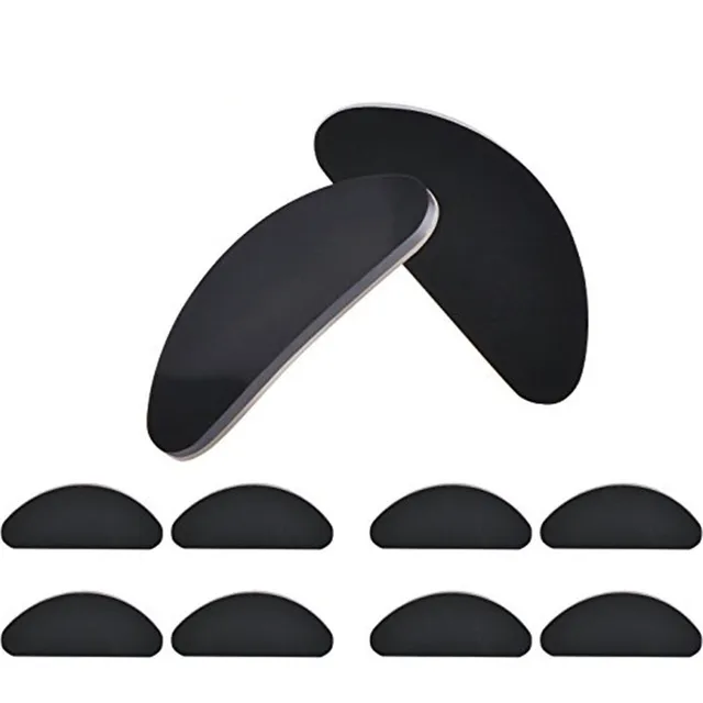 5Pairs Glasses Nose Pads Adhesive Silicone Nose Pads Non-slip White Thin Nosepads for Glasses Eyeglasses Eyewear Accessories Black