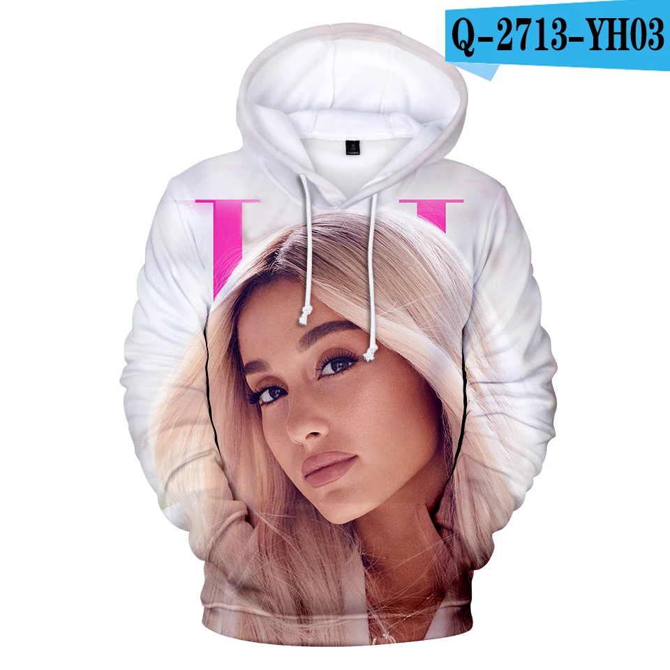 New Fashion Beautiful Ariana Grande 3D Hoodies Women/Men Ariana Grande Spring Autumn Casual 3D Harajuku Girl's Hoodies Tops - Цвет: 3D