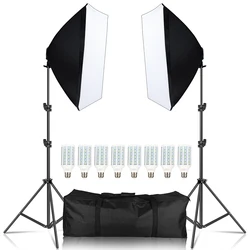 Photography Softbox Continuous Lighting Kit With 4 Lamp Holders 20W LED Light Professional Photographic Photo Studio Accessories