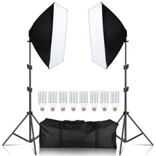 Softbox Kontinuierliche Beleuchtung Kit 20W Professionelle Fotografische Foto Studio Mit 4 Lampe Halter