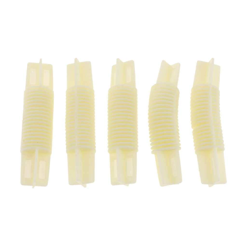 Pack of 5Pieces Corner Bay Window Curtain Pole Elbow Joint Connector Beige, durable materials