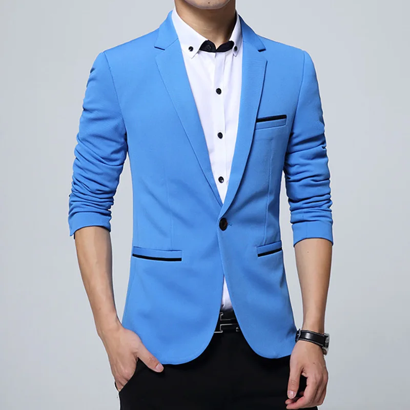 New Mens Blazer Jacket Luxury Men Clothing Single Button Smart Casual Male Coat Slim Fit Blazers Fashion Outwear Office Blazers New Mens Blazer Jacket Luxury Men Clothing Single Button Smart Casual Male Coat Slim Fit Blazers Fashion Outwear Office Blazers