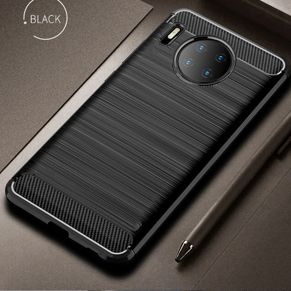 

For Huawei Mate 30 Case Carbon Fiber Cover Shockproof Phone Case For Huawel Mate 30 Pro Cover Mate30 5G Full Protection Bumper