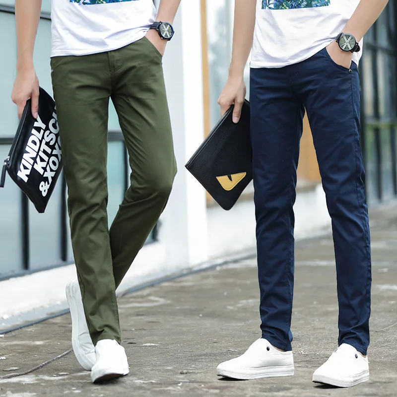 

Spring Casual Pants Men Slim Fit Straight-Cut Youth Korean-style Thin Loose-Fit Summer Trend Versatile Long Pants Men's Trousers