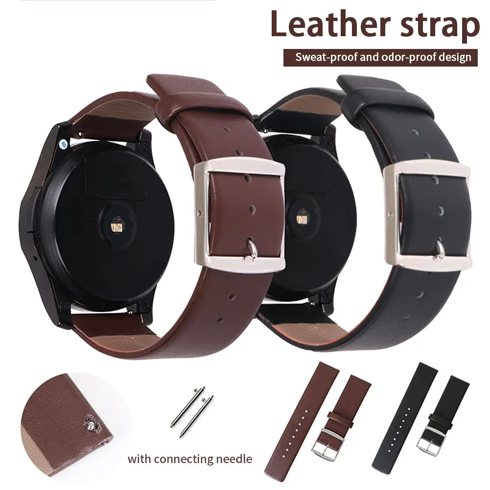 

Quick Release Universal 18mm 20mm Watch Band Strap PU Leather Sport Watch Watchband For Huawei Watch 1st For Garmin Vivoactive 3