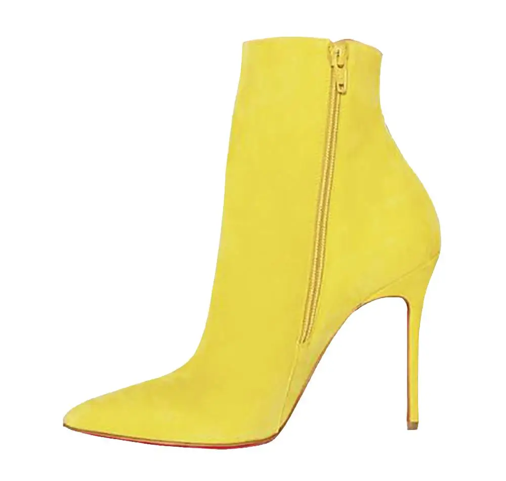 

New Arrival Women High Heel Boots Pointed Toe Party Prom Ankle Booties Fashion Western Winter Boots Shoes 258D