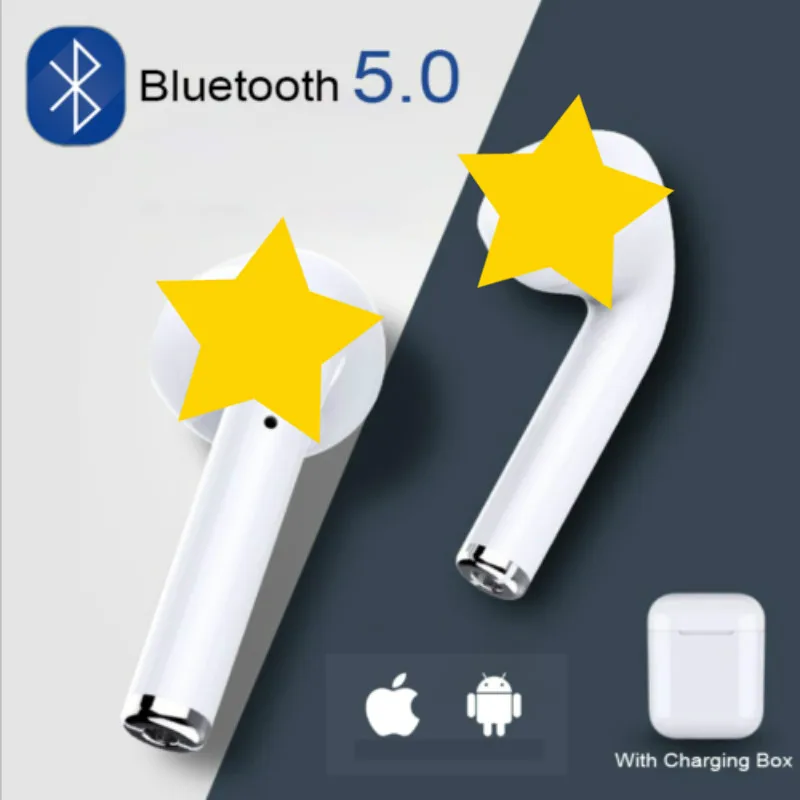 I7s TWS Беспроводные Bluetooth 5,0 наушники-вкладыши headEarphone наушники гарнитура с микрофоном для телефона iPhone Xiaomi samsung huawei