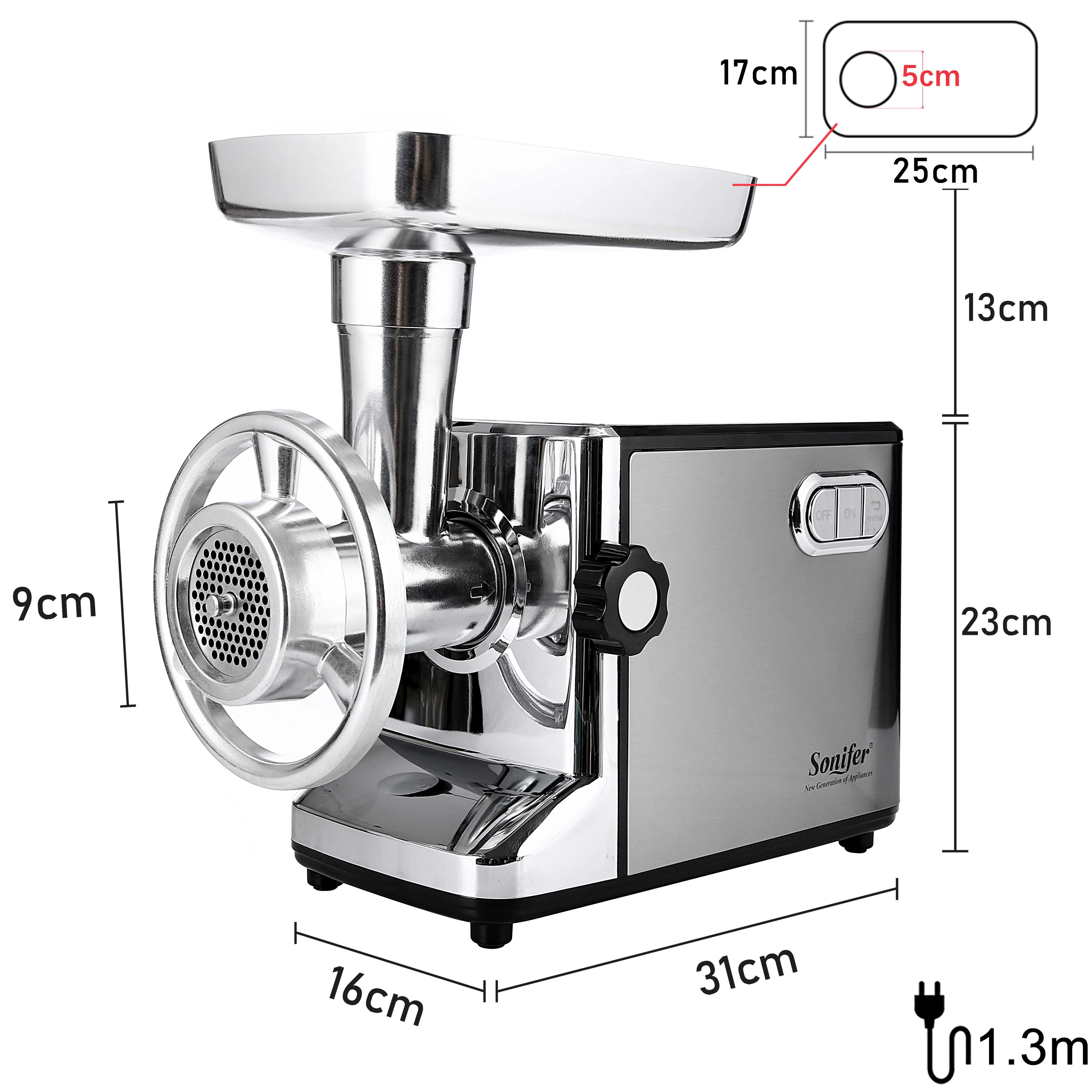 Сверхмощный 3000 Вт макс мощный электрические мясорубки полностью из нержавеющей