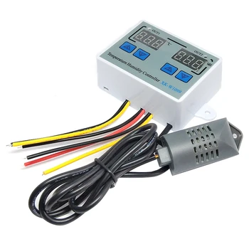 

XK-W1099 Dual Digital Thermostat Humidistat Egg Incubator Temperature Humidity Controller Regulator Thermometer Hygrometer 110V-