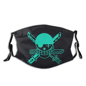 

Roronoa Zoro One Piece Jolly Roger Adult Washable Face Mouth Mask Pattern Anti Haze Protection Mask Mouth Muffle with Filters