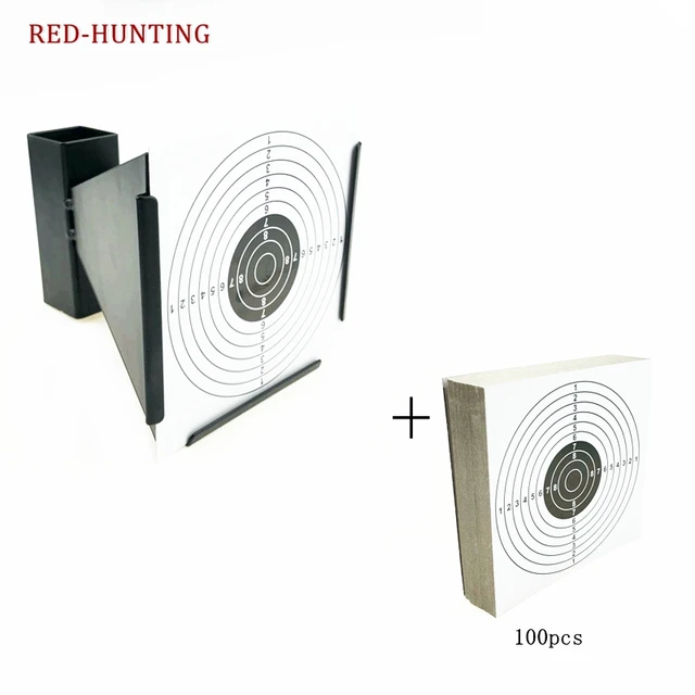 US $9.00 High Quality 14cm Funnel Shooting Target Holder Pellet Trap + 100 Paper for Air Rifle/Airsoft Shoot