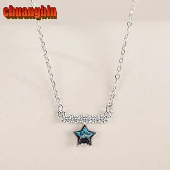 

Genuine S925 Sterling Silver Star Necklace Female Fashion Korean Personality Light Luxury Zircon Necklace Jewelry