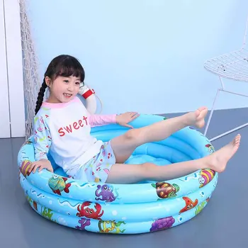 

Portable Home Bathroom Baby Kids Inflatable Swimming Pool PVC Reusable Summer Indoor Outdoor Round Animal Pattern Water Play