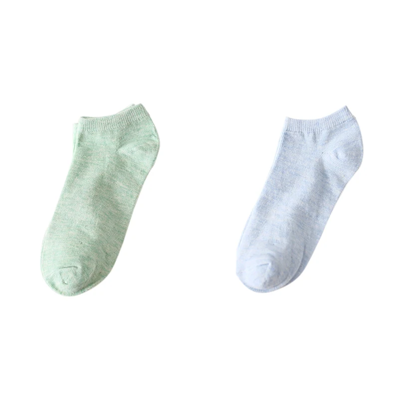 2 пары, невидимые цвета, Хлопковые женские Носки ярких цветов, однотонные женские хлопковые носки, носки с закрытым носком, 1 пара, зеленый светильник