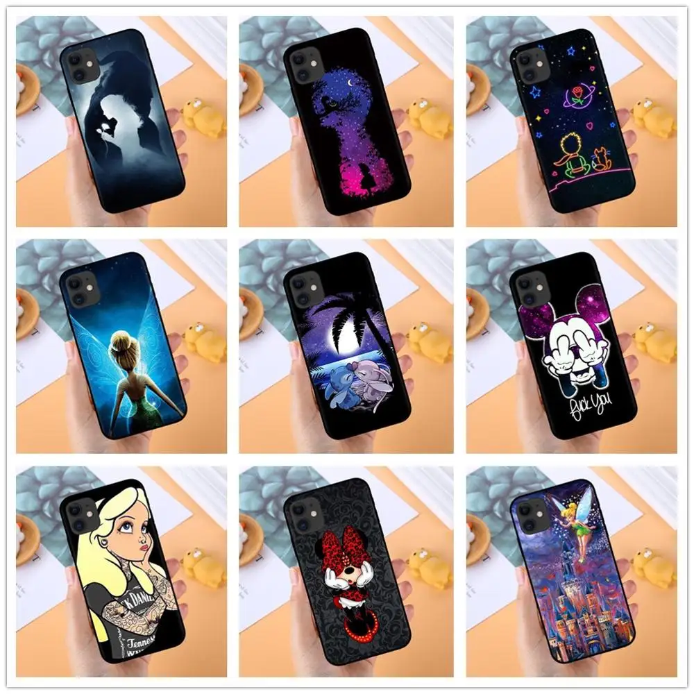 Милый мультфильм Disneys Алиса Минни, Ститч мягкий чехол для телефона iPhone 11 Pro XS MAX XR чехол для iPhone 8 7 6 6S Plus 5s SE Coque