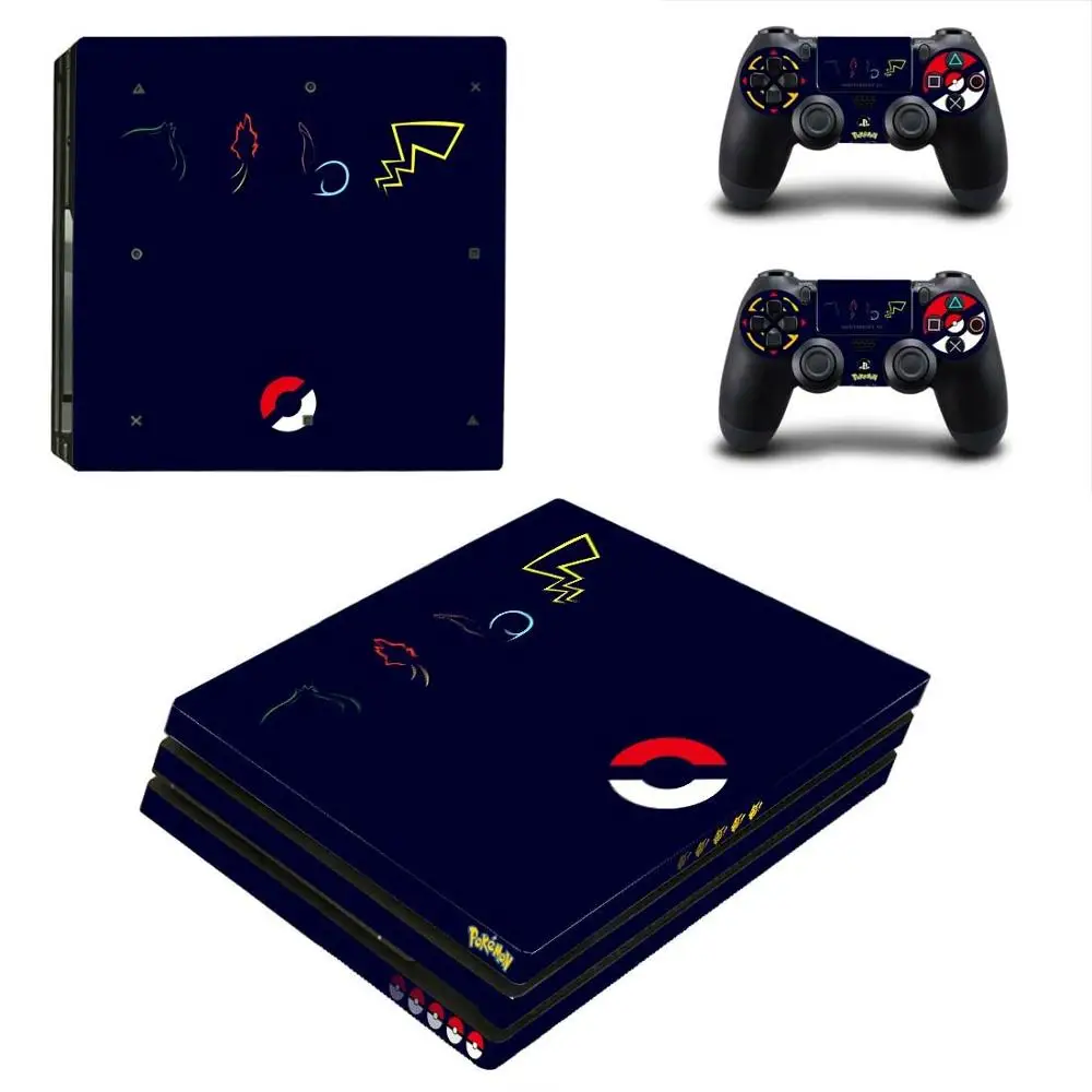 YSP4P-1033 PS4 Pro Pokemon sticker PS 4 Play station 4 Pro виниловая наклейка s Pegatinas для playstation 4 Pro консоль и контроллер - Цвет: YSP4P-1033