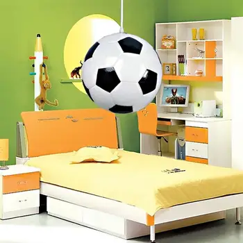 

E27 110V/220V Modern Football Shaped Lampshade Pendant Lamp Holder Pendant Light For Children Home Bathroom Living Room