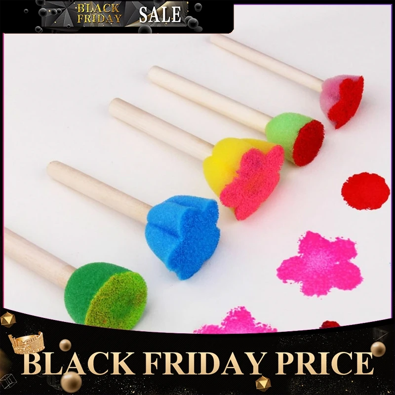 

5pcs/set 5 Colors Mini Floral Sponge Seals Sponge Seal Plum Blossom Shape Round