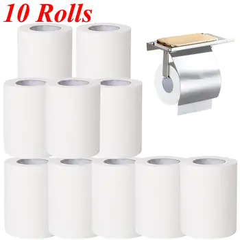 

10 Rolls Paper Towels, Soft Toilet Paper Household Three-Layer Paper Towels Soft