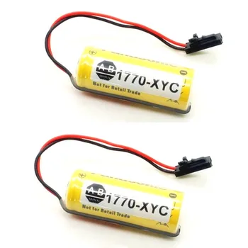 

2PCS Original 1770-XYC 1770-XYB 1756-BA1 3V 1800mAh CNC PLC Lithium Industrial CPU Battery with Plug for Allen Bradley Battery