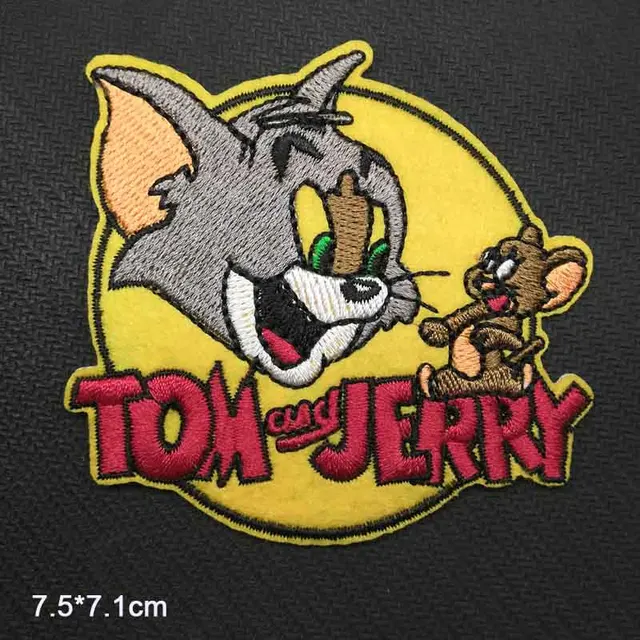 Disney Cartoon Cat Tom Iron On Embroidered Clothes Patches For Girl Woman Clothing Stickers Garment Wholesa 1