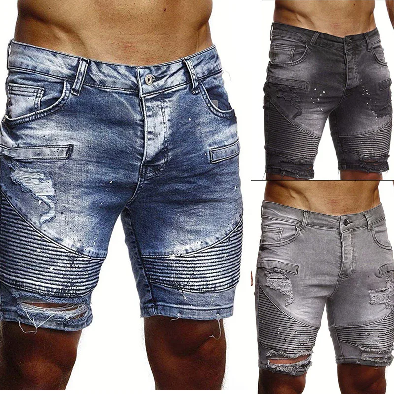 Mejor vendedor  Pantalones vaqueros cortos de moda para hombre, para el tiempo libre, de verano oRKDW8MqR