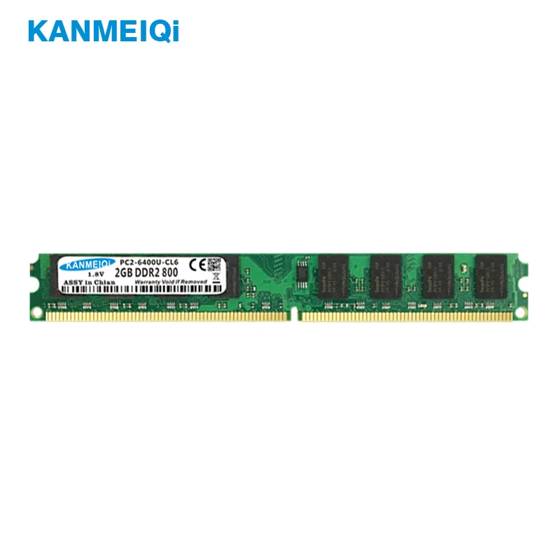 KANMEIQi ddr2 ram 2GB 800MHz Настольный Dimm 4gb(2pcs X2GB) 533/667MHz Память 240pin 1,8 V PC2-6400-CL6