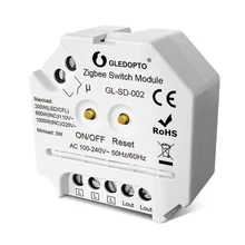 

Gledopto Zigbee3.0 Smart No Neutral Switch Module Compatible With Tuya Smartthings APP Alex Voice Push Switch Control