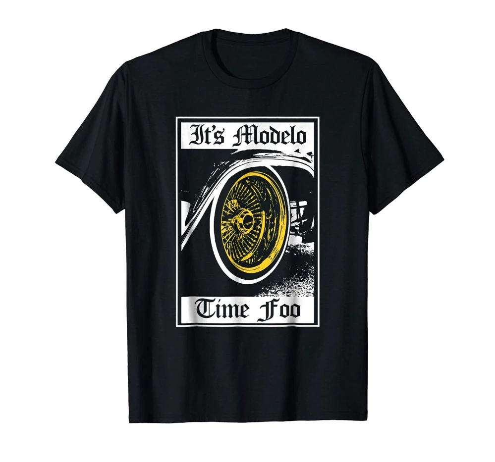 It's Modelo Time Foo с ободком черная футболка мужская и женская S-3XL для молодежи