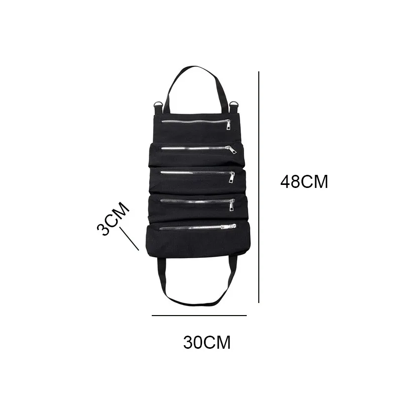 roller cabinet Canvas Foldable Roll Pack Tool Bag Suspension Multi-function Car Hanging Electrician Tool Storage Bag Box Repair Tools Waist Bag personalized tool bag Tool Storage Items