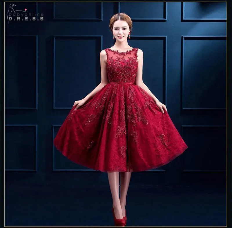 

Vestido de Festa Curto Sexy Illusion Lace Short Prom Dresses With Pearls Cheap Tulle A-line Evening Party Dresses Sleeveless