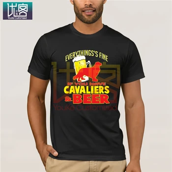 

2020 If You Have Cavalier King Charles Spaniel & Beer T-Shirt 2020 Fashion Style Retro T-shirt Short Sleeve Vintage Crew Neck