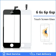Сенсорный экран дигитайзер Рамка для iPhone 7 6 6s plus сенсорный экран передняя Сенсорная панель стеклянная линза 6p 6s p аксессуары для телефона+ подарок