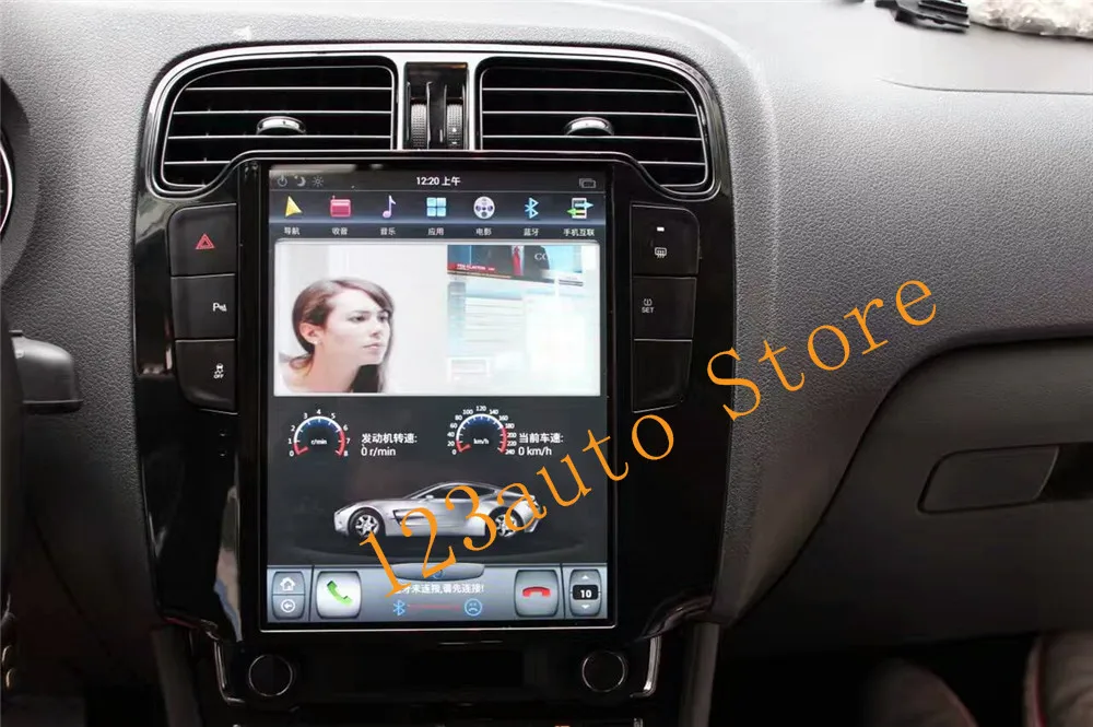 Автомобильный DVD плеер с экраном 10 4 дюйма вертикальным Tesla Style Android 9 0 GPS навигацией