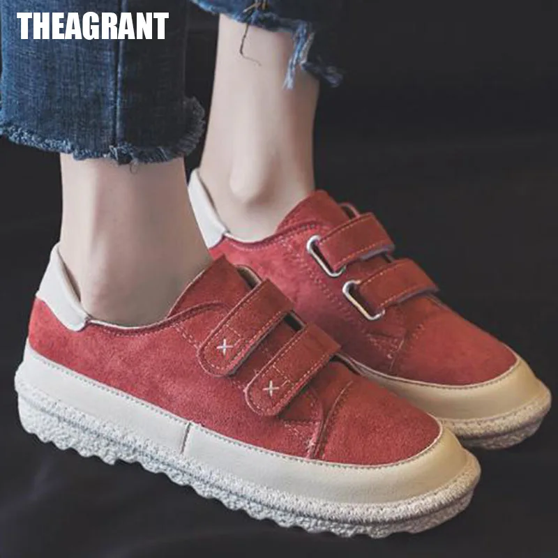 

THEAGRANT 2019 Fashion Women Sneakers Warm Fur Winter Platform Shoes Woman Hook Loop Short Plush Ladies Casual Shoes WSN2011
