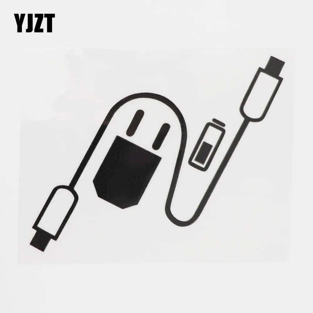 YJZT 14.6CM×11.1CM Data Line Car Sticker Superior Quality Vinyl Decal Black/Silver 13E-0035 | Автомобили и мотоциклы