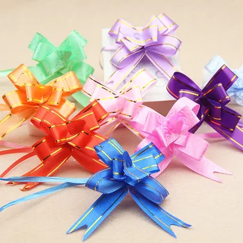 

400pcs Pull Bow Ribbons Gift Wrapping Happy New Year Wedding Birthday Party Supplies Home Decoration DIY Pull Flower Ribbons