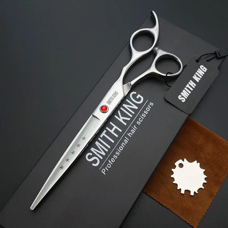 SMITH KING 7 inch Professional Hairdressing scissors, 7"Cutting scissors,styling scissors/shears+gift box/kits - Цвет: Серебристый