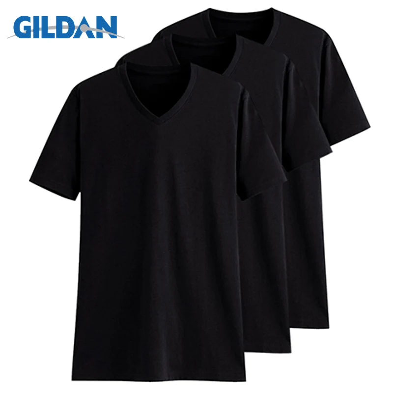 3 шт./партия, Футболка GILDAN, мужская летняя футболка с короткими рукавами и круглым вырезом, Мужская футболка из хлопка, топы, Мужская брендовая футболка, плюс размер, XS-3XL