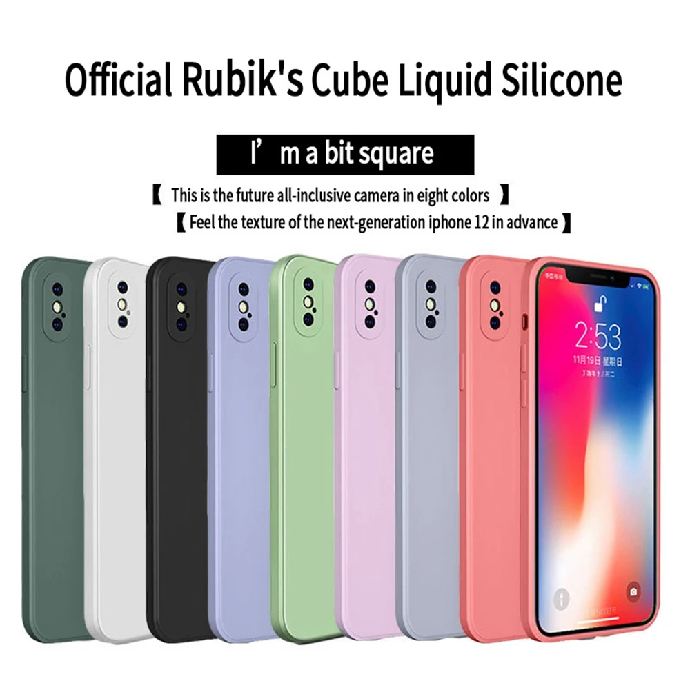 Жидкий силиконовый чехол для Iphone 5 5S 6 6S Pus 7 Plus 8 X XS XR MAX 11 Pro Max TPU высокого качества