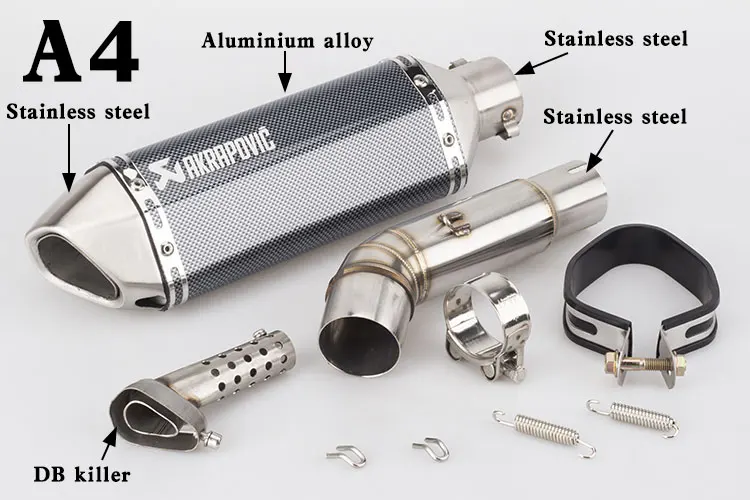 Мотоцикл Akrapovic выхлопная труба и Соединительная труба с DB Killer для Honda CB600F Hornet CBR600F 2007-2013 Escape Moto Cross