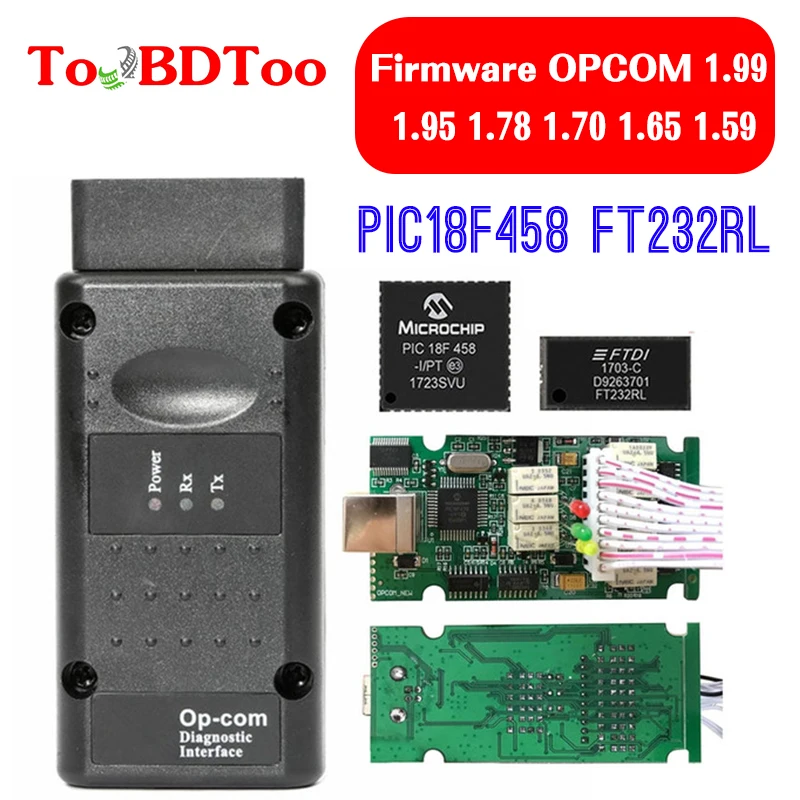 

OPCOM V1.99 Black board Firmware FTDI Chip CAN-BUS Code Reader CAN-BUS Code Reader For Opel OP COM OP-COM Diagnostic Tool